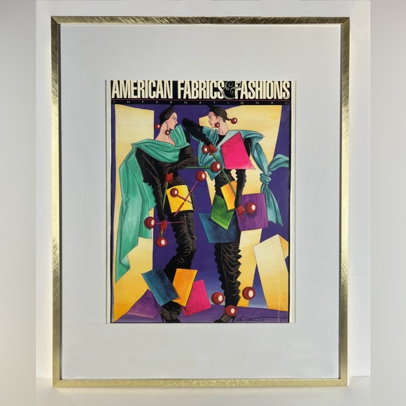 2 ANTONIO LOPEZ AMERICAN FABRICS & FASHIONS  1986 ORIGINAL MAGAZINE COVER - Picture 9 of 9